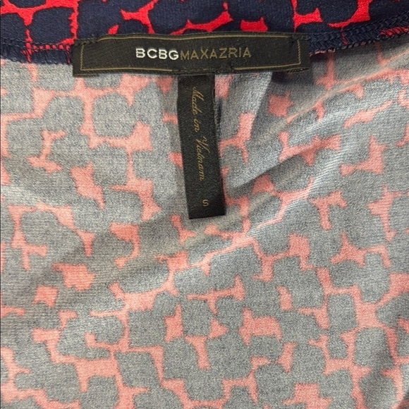 BCBGMaxAzria Red and Black Patterned Dress Size Small - Picture 2 of 9